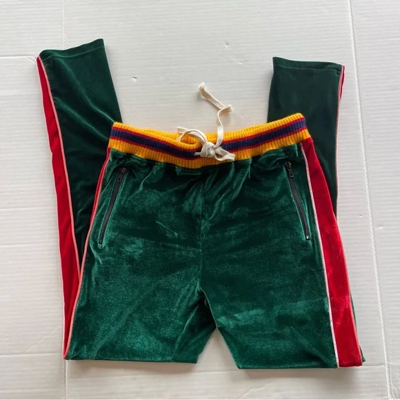 Hudson Green Navy Red Velour Tracksuit Men’s Size XL - Picture 8 of 15